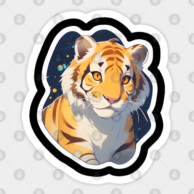 Beautiful Baby Tiger Sticker by Spaceboyishere